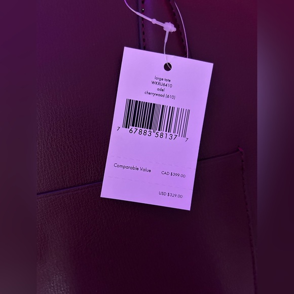 BNWT KATE SPADE TOTE BAG WITH ZIPPER - Picture 3 of 7